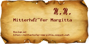 Mitterhöfer Margitta névjegykártya